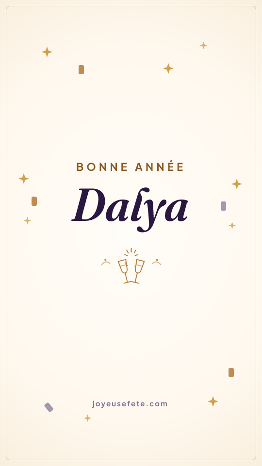 Image « Bonne année Dalya » au format story
