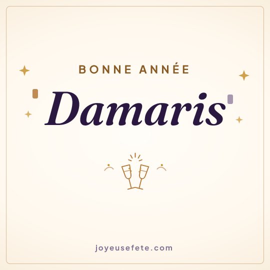 Image carrée « Bonne année Damaris » pour WhatsApp