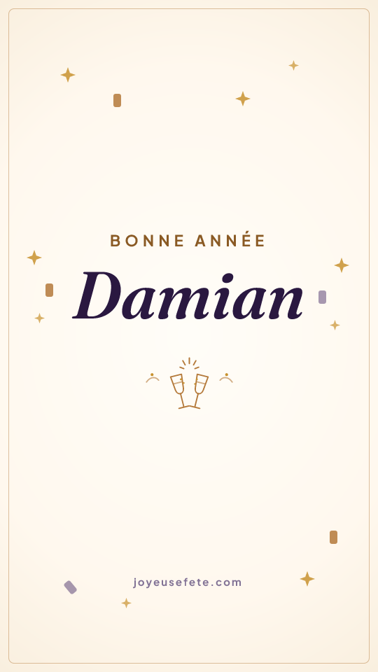 Image « Bonne année Damian » au format story