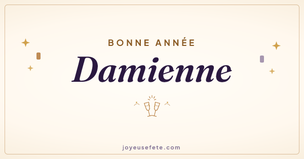 Image « Bonne année Damienne » au format large