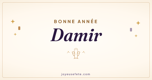Image « Bonne année Damir » au format large