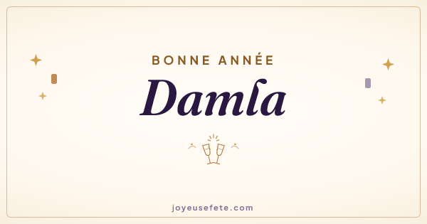 Image « Bonne année Damla » au format large
