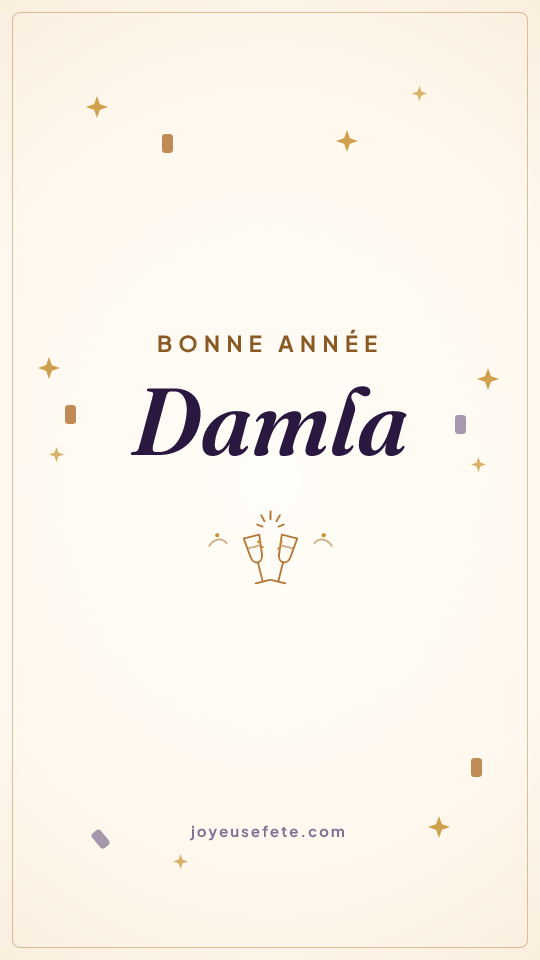 Image « Bonne année Damla » au format story