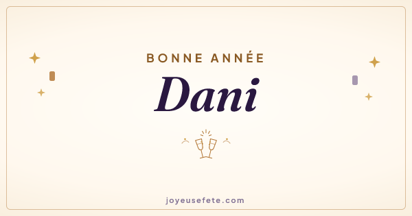 Image « Bonne année Dani » au format large
