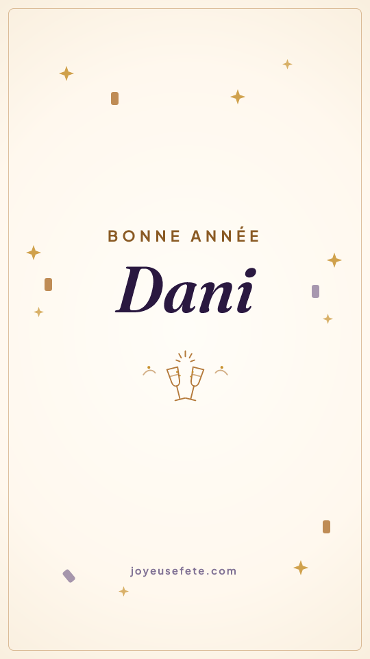 Image « Bonne année Dani » au format story