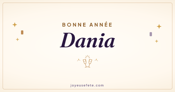 Image « Bonne année Dania » au format large