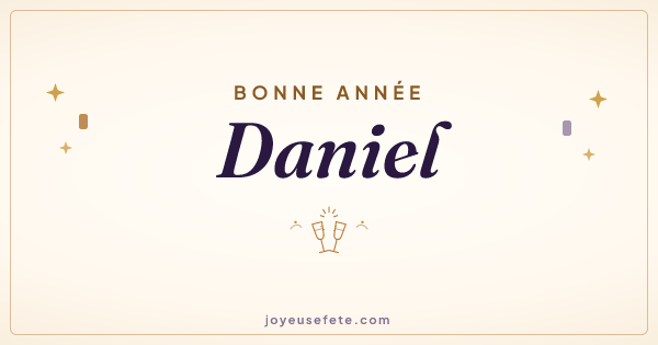 Image « Bonne année Daniel » au format large