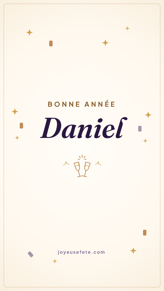 Image « Bonne année Daniel » au format story