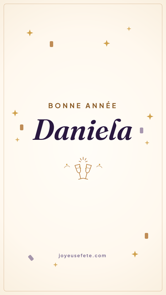 Image « Bonne année Daniela » au format story