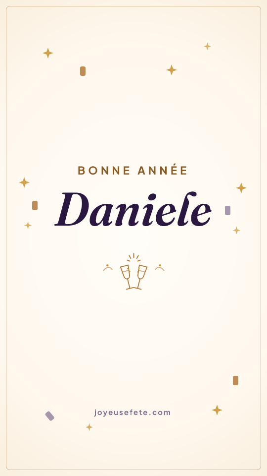 Image « Bonne année Daniele » au format story
