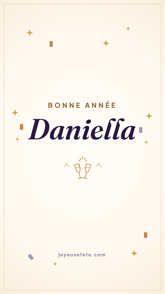 Image « Bonne année Daniella » au format story