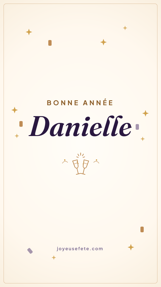 Image « Bonne année Danielle » au format story