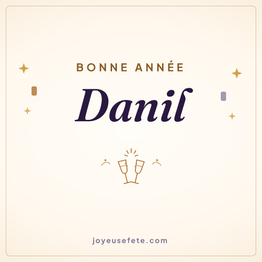 Image carrée « Bonne année Danil » pour WhatsApp