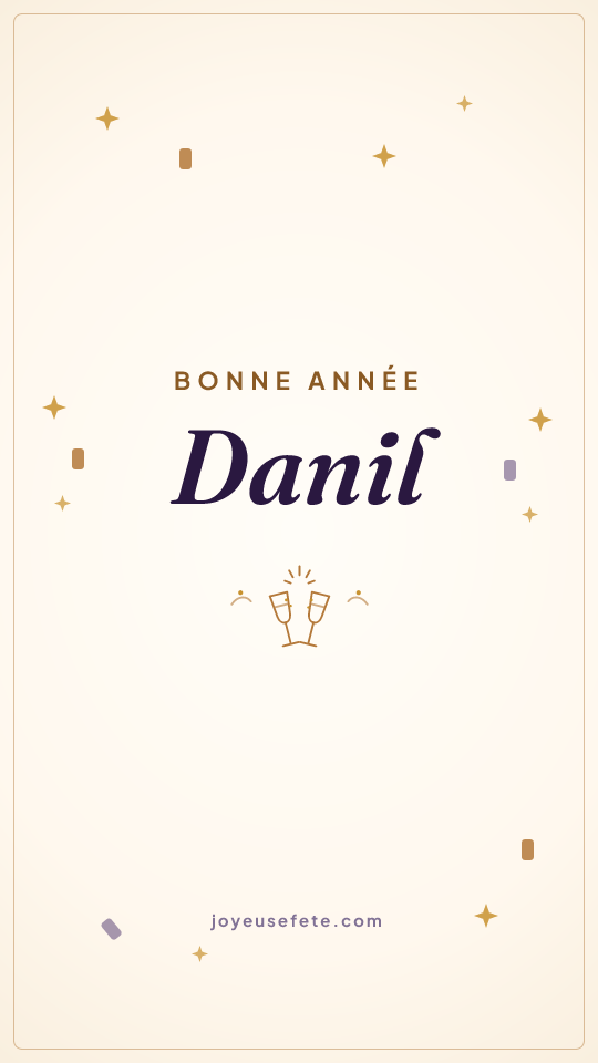 Image « Bonne année Danil » au format story