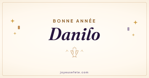 Image « Bonne année Danilo » au format large