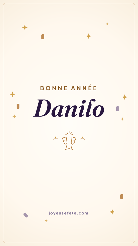 Image « Bonne année Danilo » au format story