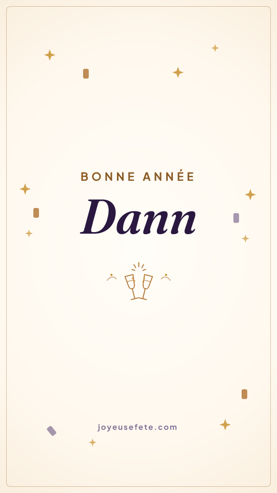 Image « Bonne année Dann » au format story