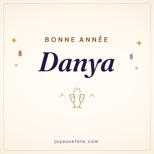 Image carrée « Bonne année Danya » pour WhatsApp