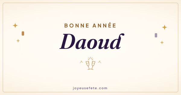 Image « Bonne année Daoud » au format large