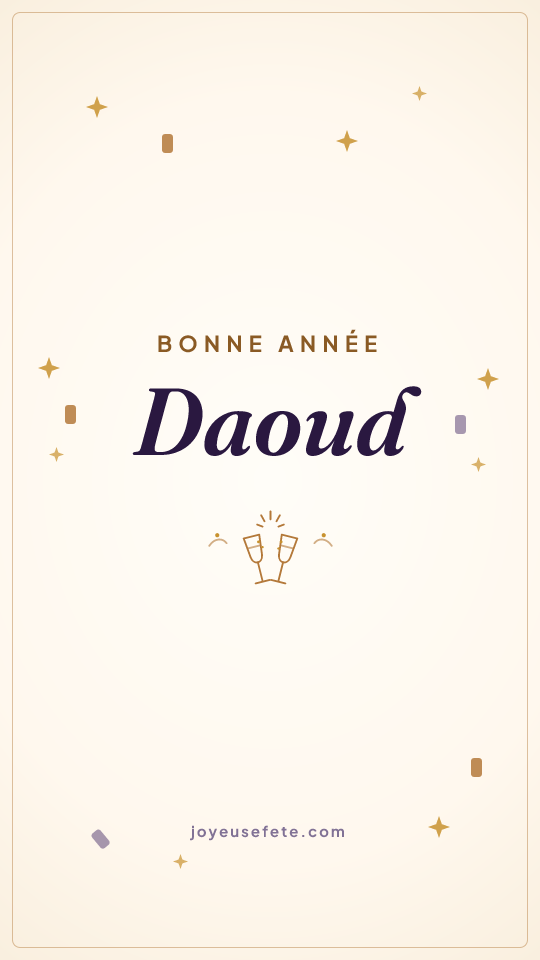 Image « Bonne année Daoud » au format story