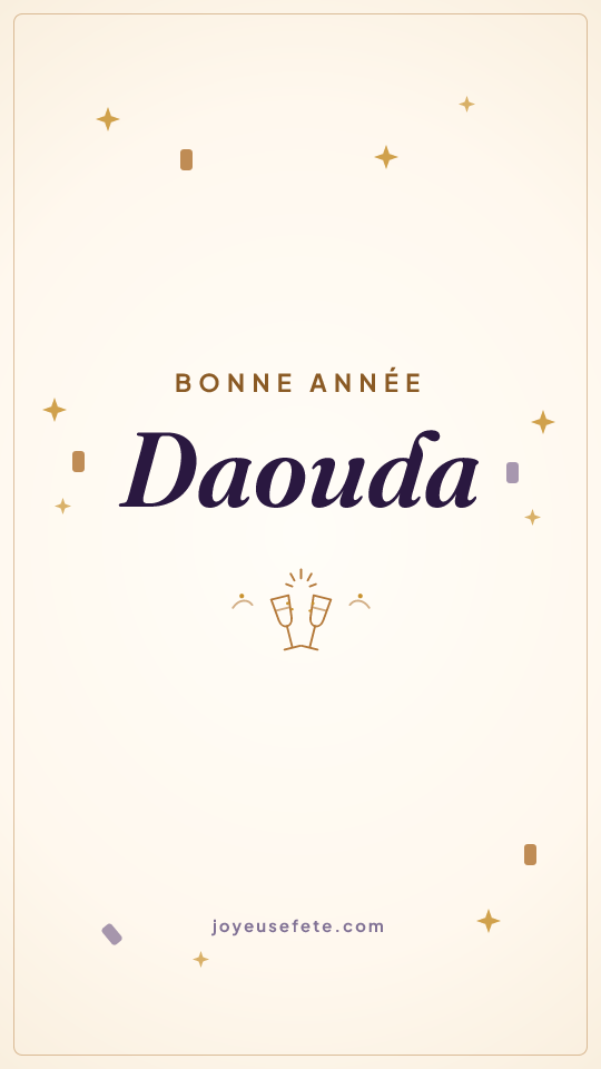 Image « Bonne année Daouda » au format story