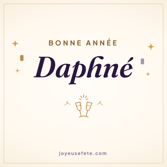 Image carrée « Bonne année Daphné » pour WhatsApp
