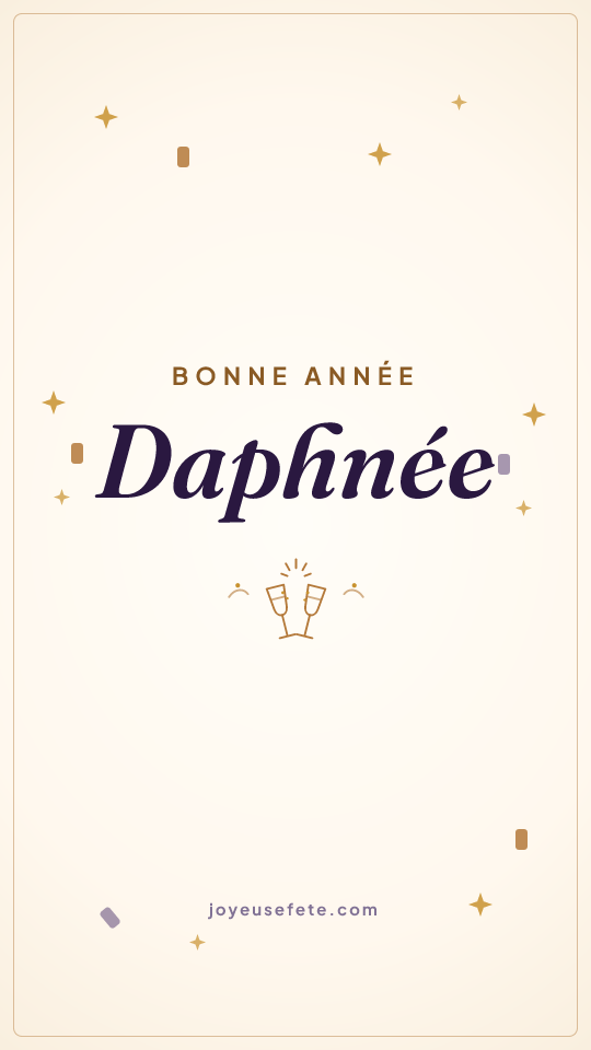 Image « Bonne année Daphnée » au format story