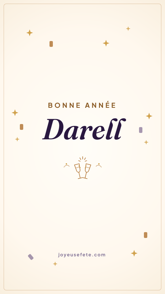 Image « Bonne année Darell » au format story