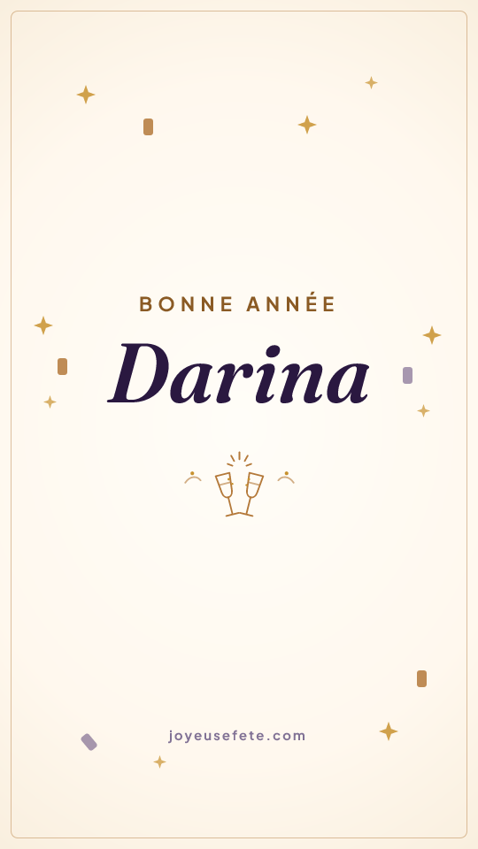Image « Bonne année Darina » au format story