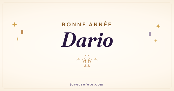 Image « Bonne année Dario » au format large
