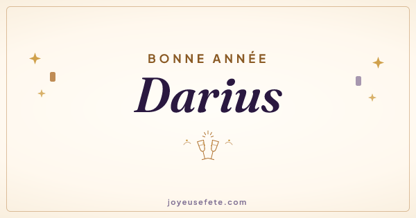 Image « Bonne année Darius » au format large