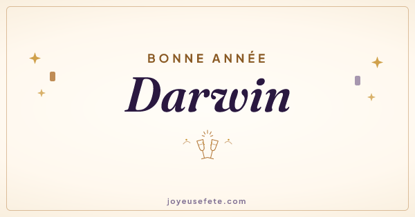 Image « Bonne année Darwin » au format large