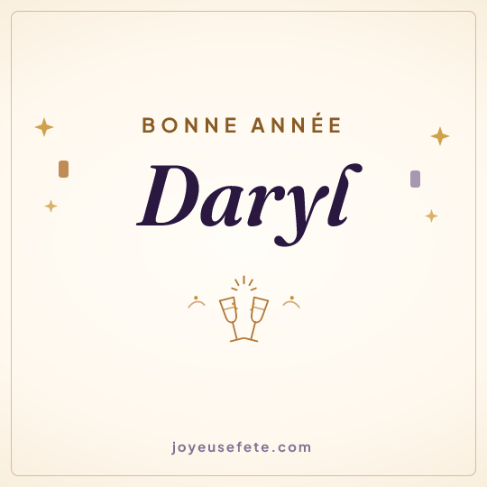 Image carrée « Bonne année Daryl » pour WhatsApp