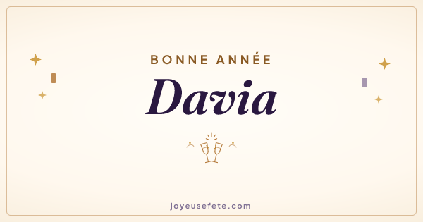 Image « Bonne année Davia » au format large