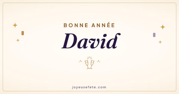 Image « Bonne année David » au format large