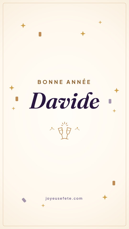 Image « Bonne année Davide » au format story