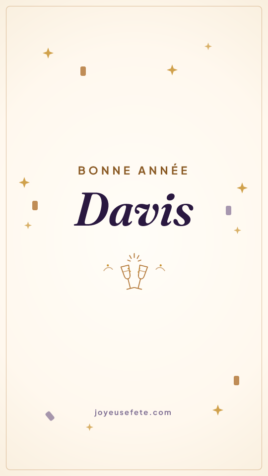 Image « Bonne année Davis » au format story