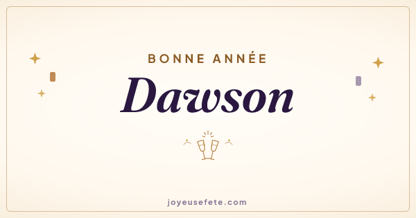 Image « Bonne année Dawson » au format large