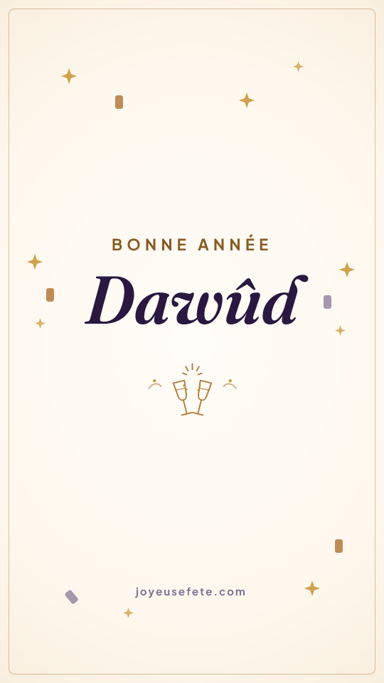 Image « Bonne année Dawûd » au format story