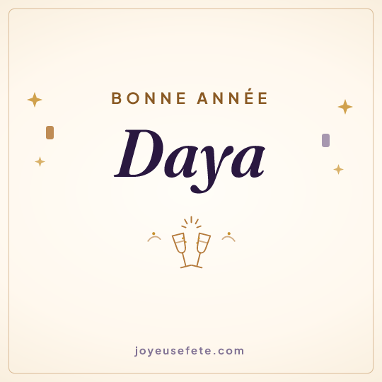 Image carrée « Bonne année Daya » pour WhatsApp