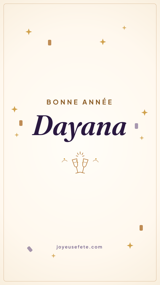 Image « Bonne année Dayana » au format story