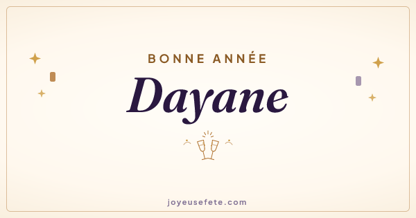 Image « Bonne année Dayane » au format large