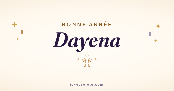 Image « Bonne année Dayena » au format large