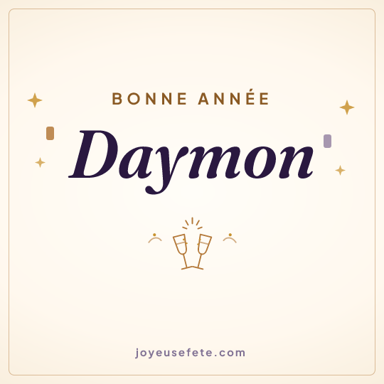 Image carrée « Bonne année Daymon » pour WhatsApp