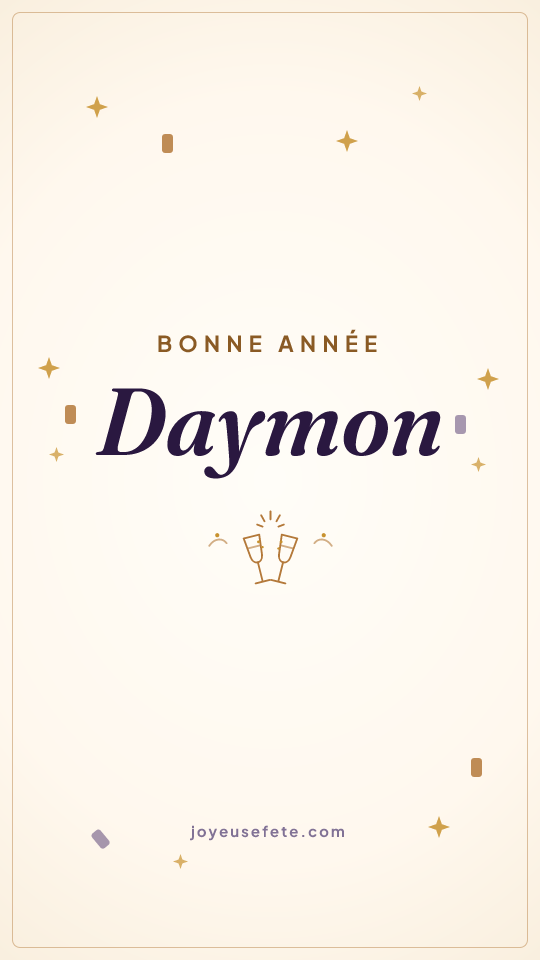 Image « Bonne année Daymon » au format story