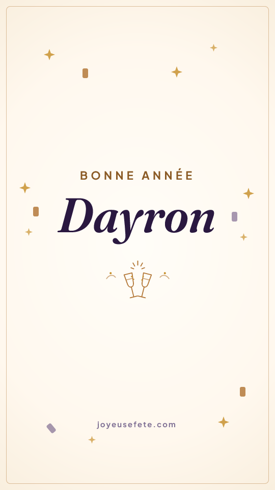 Image « Bonne année Dayron » au format story
