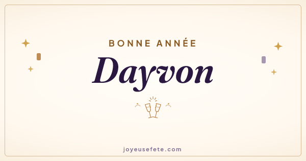 Image « Bonne année Dayvon » au format large