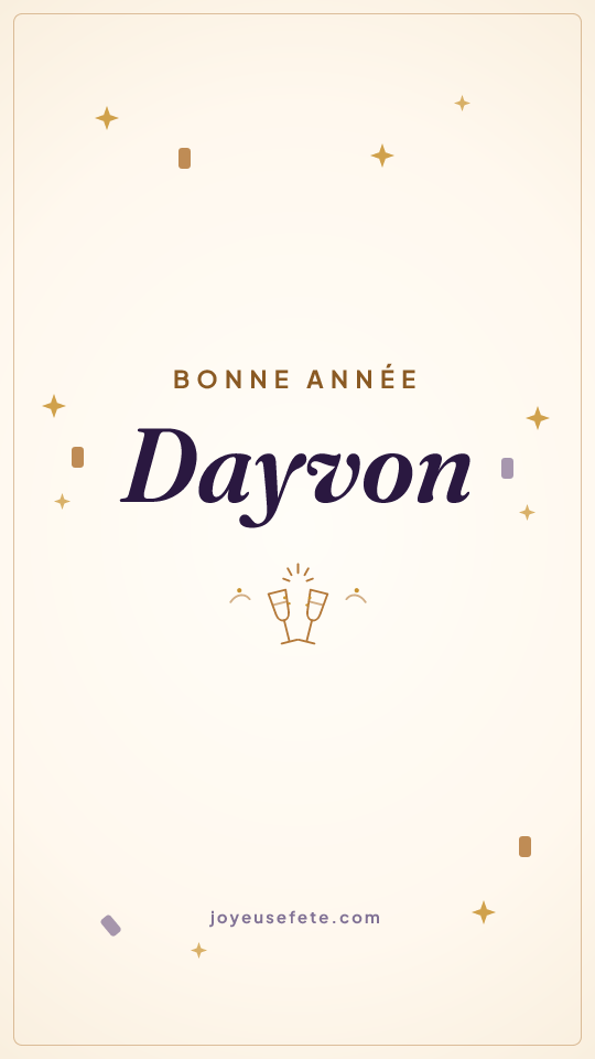 Image « Bonne année Dayvon » au format story