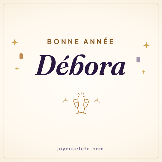 Image carrée « Bonne année Débora » pour WhatsApp