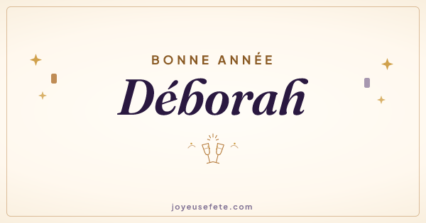 Image « Bonne année Déborah » au format large